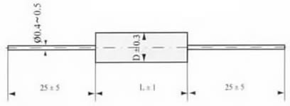 CAMM型微型小容量固體電解質鉭電容器尺寸圖