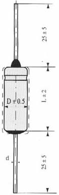 CA30m型非固體電解質固定鉭電容器尺寸圖
