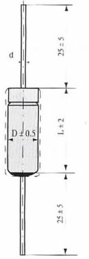 CA301m型非固體電解質固定鉭電容器尺寸圖